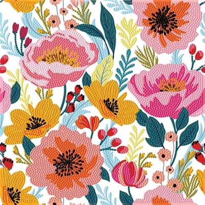 KIT BRODERIE DIAMANT DOTZ - BLUSHING BLOOMS AVEC CADRE