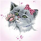 KIT BRODERIE DIAMANT - CHATON AU CHOUCHOU 