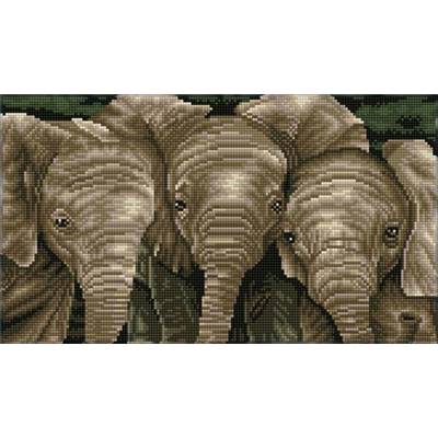 KIT BRODERIE DIAMANT - TRIO D'ELEPHANTS