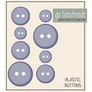 CARTE 8 BOUTONS PLASTIQUE ASSORTIS 11-15-20 MM - GRIS