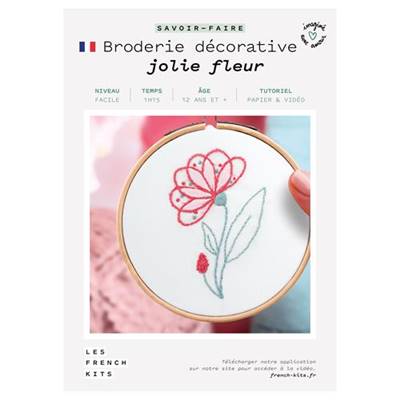 FRENCH'KITS - BRODERIE DÉCORATIVE - JOLIE FLEUR