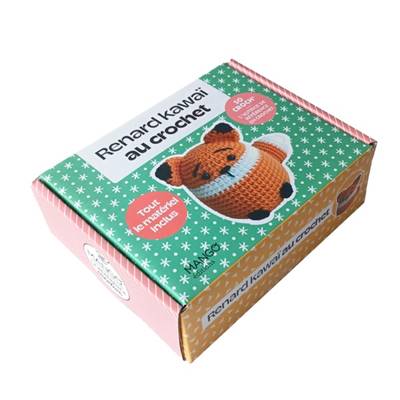 COFFRET RENARD KAWAI AU CROCHET - TOUT LE MATERIEL INCLUS
