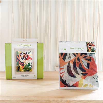 KIT CANEVAS COMPLET - DESSIN 30 X 40 CM - CHASSEUR SILENCIEUX