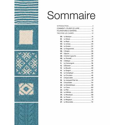 50 CARRES POUR DEBUTER AU TRICOT - COURS DE TRICOT EN 50 POINTS