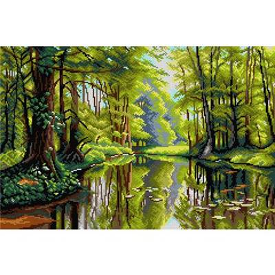 CANEVAS ANTIQUE BLANC - OR3253Q - RIVIERE SOUS LES BOIS