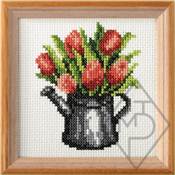 KIT PT DE CROIX IMPRIMEE 11 X 11 CM - L'ARROSOIR DE TULIPES