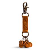 PORTE-CLÉS AVEC LANIERE EN CUIR MUUD - FELIZ - WHISKY