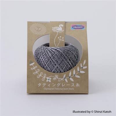 BOITE 3 PELOTES DE FIL DENTELLE FRIVOLITE T413 METAL - OLYMPUS JAPON
