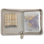 KIT AIGUILLES A TRICOTER INTERCHANGEABLES EN BAMBOU CARRYC - TULIP