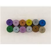 POLYESTER METALLISE COCON CAUDRY - 12 COCONS N°90 - ASS N°2 PASTELS