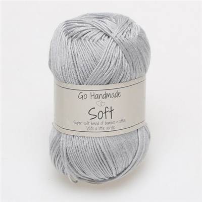 FIL A TRICOTER GOHANDMADE SOFT - GRIS PALE - PELOTE 50 G