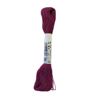 FIL SASHIKO DEGRADE - COL 97 - FUCHSIA - LOT DE 6 ECH. DE 20 M