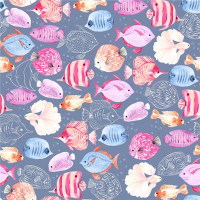 TISSU DASHWOOD STUDIO - CORAL COAST 2460 - COTON - 110 CM