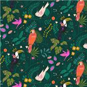 TISSU DASHWOOD STUDIO - JUNGLE LUXE 2234 - COTON+METAL - 110 CM 