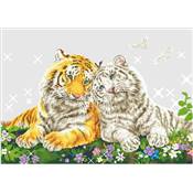 KIT BRODERIE DIAMANT - LE COUPLE DE TIGRES 