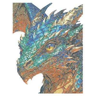 KIT BRODERIE DIAMANT NEON NOIR - KALEIDOSCOPE DRAGON