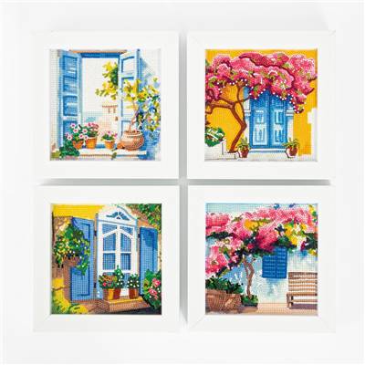 KIT BRODERIE DIAMANT MINI DOTZ - REVES MEDITERRANEENS - PACK DE 4 