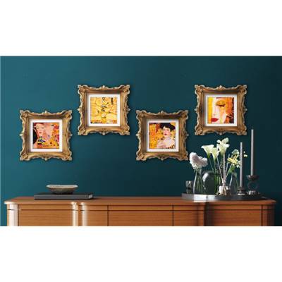 KIT BRODERIE DIAMANT MINI DOTZ - KLIMT QUARTET DORE - PACK DE 4 