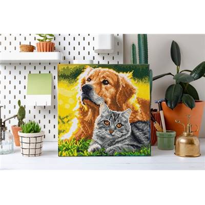 KIT BRODERIE DIAMANT DOTZ - PURRFECT DAY AVEC CADRE
