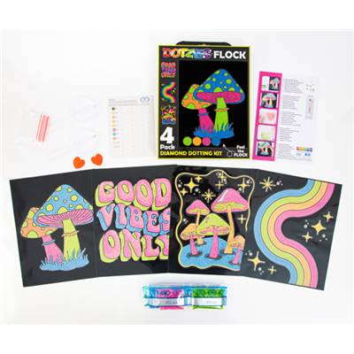 KIT BRODERIE DIAMANT DOTZIES FLOCK - 4 GOOD VIBES