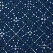 TISSU SASHIKO IMPRIME - 110 CM - COTON - MINI 5 M - COL 17 INDIGO