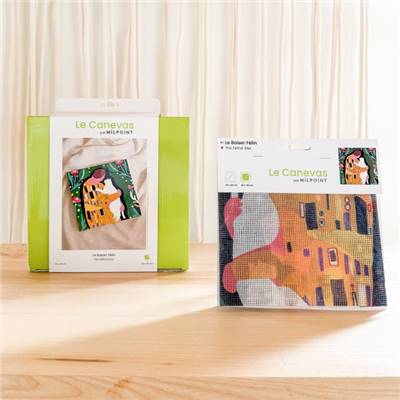 KIT CANEVAS COMPLET - DESSIN 30 X 30 CM - LE BAISER FELIN