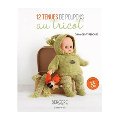 12 TENUES DE POUPONS AU TRICOT - POUPON 28 CM