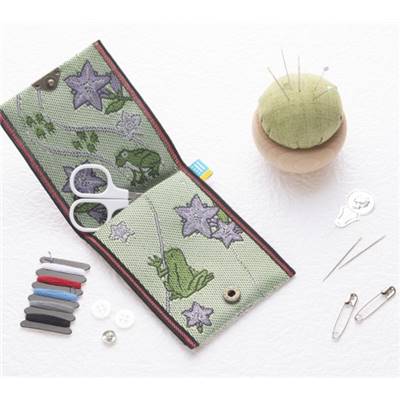 KIT COUTURE TULIP EN GALON TATAMI - MOTIF GRENOUILLES ET GENTIANES