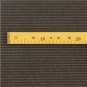 FLANELLE COTON BIO - 150 CM - RAYURES FOND CHOCOLAT