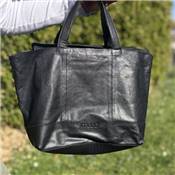 SHOPPER EN CUIR AVEC BANDOULIERE MUUD - HIBA - NOIR