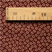 COUPON TISSU 50X55 JAP FLEURS FOND BORDEAUX