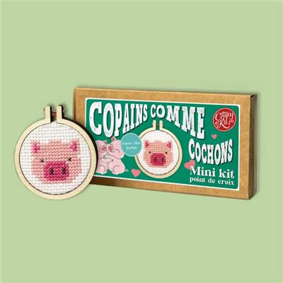 MINI KIT POINT DE CROIX - COPAINS COMME COCHONS