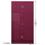 COUPON PANNEAU 61X108 CM TSUMUGI A2003 ROUGE IMPRIME 