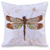 KIT BRODERIE DIAMANT - COUSSIN DECORATIF LIBELLULE 