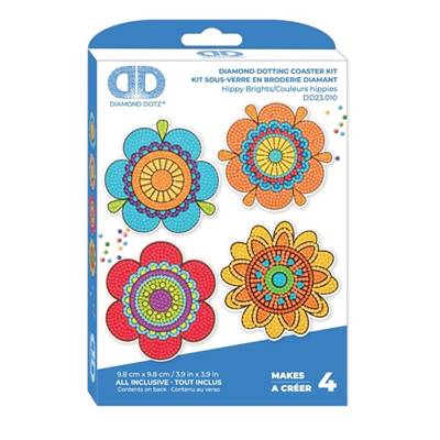 KIT BRODERIE DIAMANT 4 SOUS-VERRES - HIPPY BRIGHTS