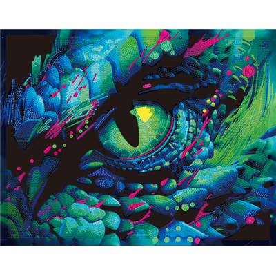 KIT BRODERIE DIAMANT NEON NOIR - DRAGON EYE