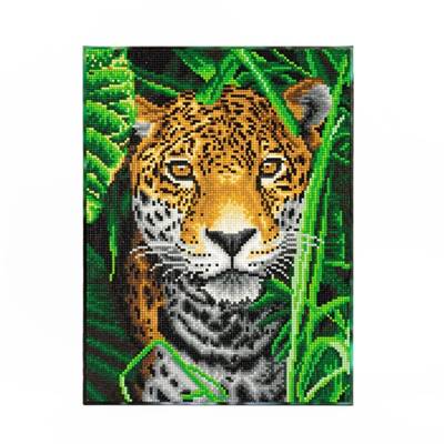 KIT BRODERIE DIAMANT DOTZ - JAGUAR JUNGLE AVEC CADRE