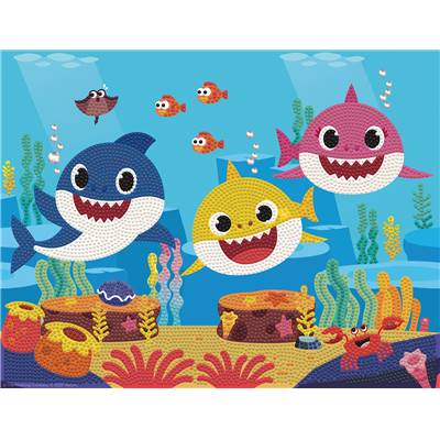 KIT BRODERIE DIAMANT - BABY SHARK LE TRIO