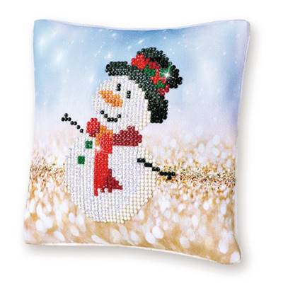 KIT BRODERIE DIAMANT COUSSIN NOEL - LE BONHOMME DE NEIGE