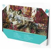 KIT BRODERIE DIAMANT SQUARES - AUTUMN WOLF - PRE-ENCADRE