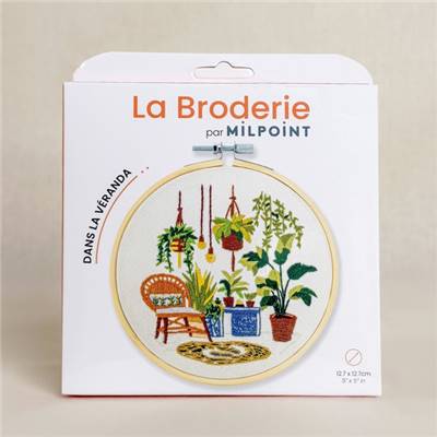KIT BRODERIE AVEC TAMBOUR 15 CM - DANS LA VERANDA