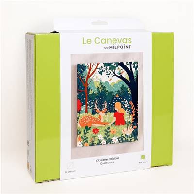 KIT CANEVAS COMPLET - DESSIN 40 X 50 CM - CLAIRIERE PAISIBLE
