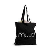 CABAS EN 100% COTON BIOLOGIQUE MUUD - MUUD SHOPPER XL - NOIR