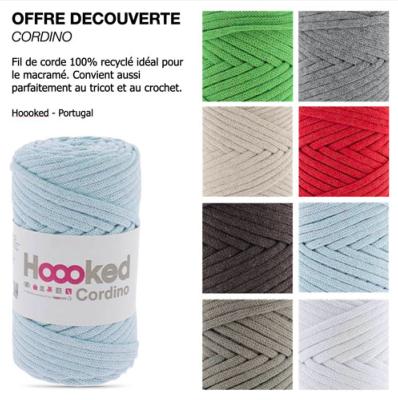 OFFRE DECOUVERTE FILS HOOOKED CORDINO - 8 COULEURS X 5 PELOTES