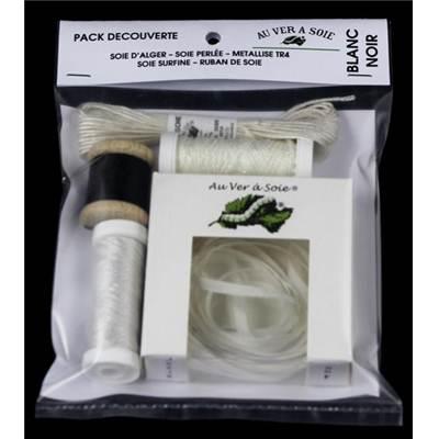 PACK DECOUVERTE SURFINE/RUBAN 4 MM - BLANC NOIR