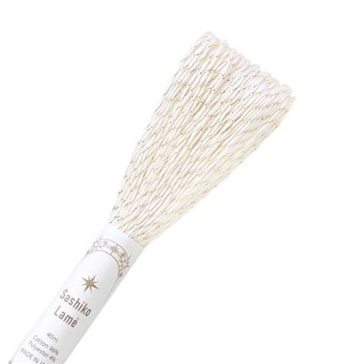 FIL SASHIKO LAME COL SL12 - BLANC ANTIQUE DORE - LOT 6 ECH. DE 40M