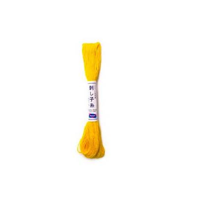 FIL SASHIKO UNI - COL 16 - JAUNE - LOT DE 6 ECH. DE 20 M