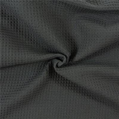 NID D'ABEILLE UNI COTON BIO - 140 CM - CHARBON