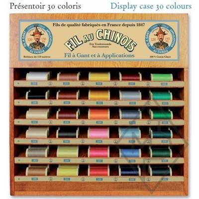 PRESENTOIR FIL A GANT ET APPLICATION COTON - 30 COL. X 3 BOB.de 150 M