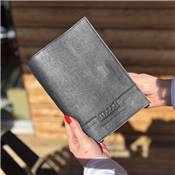 COUVERTURE DE LIVRE A5 EN CUIR  MUUD - GABY - NOIR